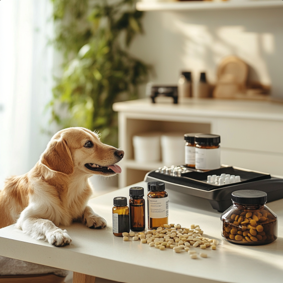 Présentation d'un flacon d'huile de chanvre naturelle Thilife, dédié au bien-être des chiens et chats
